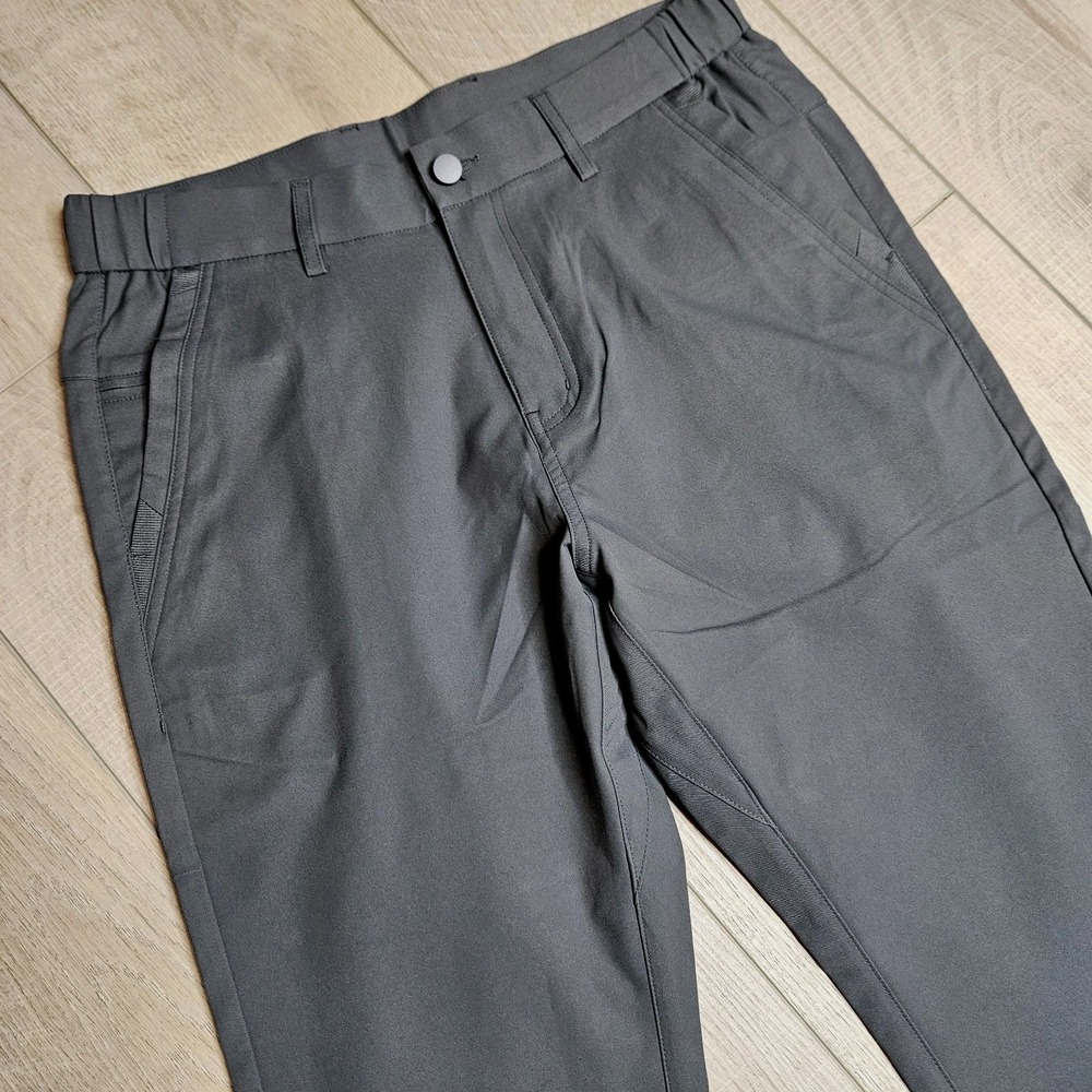 Jack Archer Mens Tech Pants 30x30 Charcoal Gray Stretch Waist Zip‎ Pockets